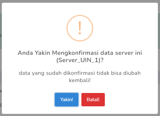 konfirmasi server