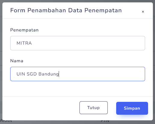 tambah data